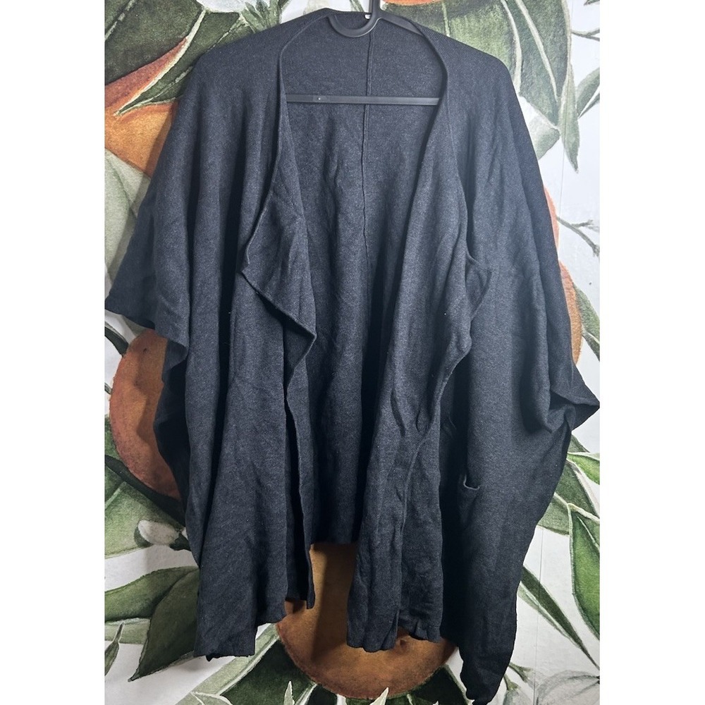 Lululemon After Asana Convertible Cardigan Poncho Gray Cashmere Blend Wrap Sweat